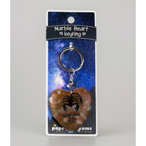 Sleutelhanger Schorpioen Marble Heart Sleutelhanger Schorpioen Marble Heart
